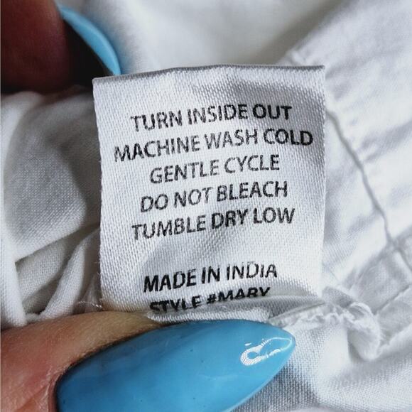 Sister Mary "Mary" Dress Small Heavily Embroidered Short Sleeve Tunic White Boho - Picture 8 of 12